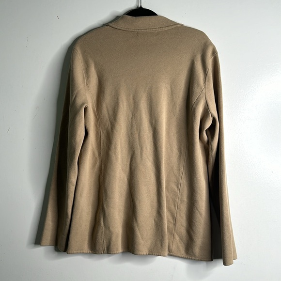 Ralph Lauren notch lapel black label beige knit blazer size xL office classic - Picture 9 of 12